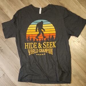 Bella Canvas Hide & Seek Champion Tee - Dark Gray XL
